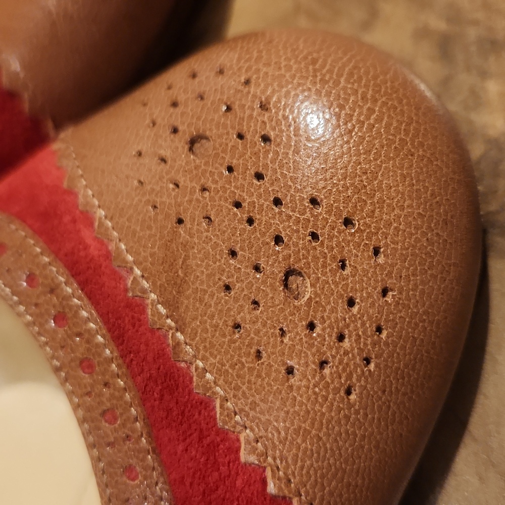 Kate Spade Red and Brown Heels - Picture 8 of 10